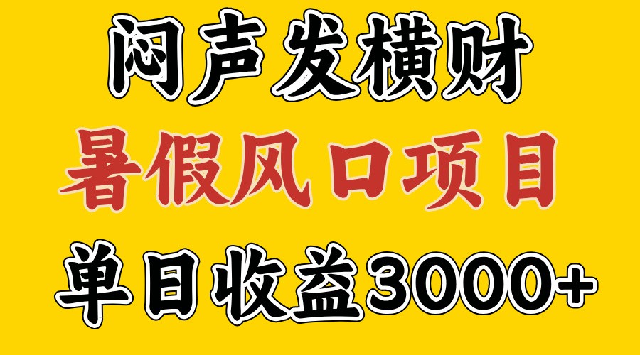 30天赚了7.5W 暑假风口项目，比较好学，2天左右上手-智创网