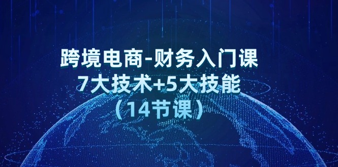 （12047期）跨境电商-财务入门课：7大技术+5大技能（14节课）-智创网