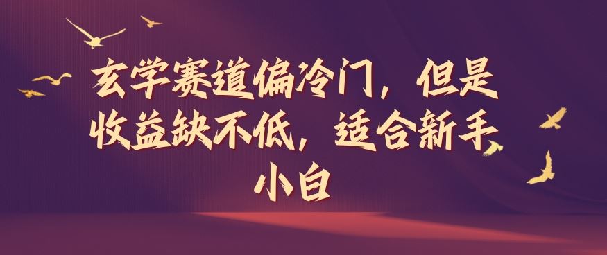玄学赛道偏冷门，但是收益缺不低，适合新手小白【揭秘】-智创网