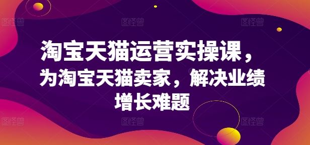 淘宝天猫运营实操课，为淘宝天猫卖家，解决业绩增长难题-智创网