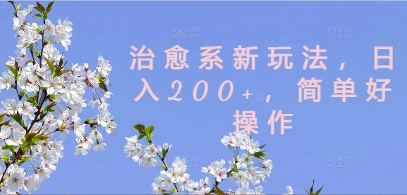 治愈系新玩法，日入200+，简单好操作【揭秘】-智创网