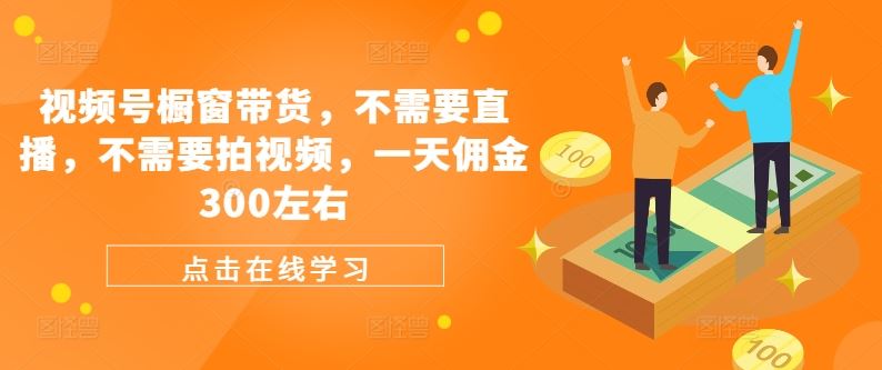 视频号橱窗带货，不需要直播，不需要拍视频，一天佣金300左右-智创网