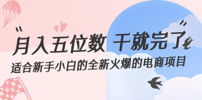 （12241期）月入五位数 干就完了 适合新手小白的全新火爆的电商项目-智创网
