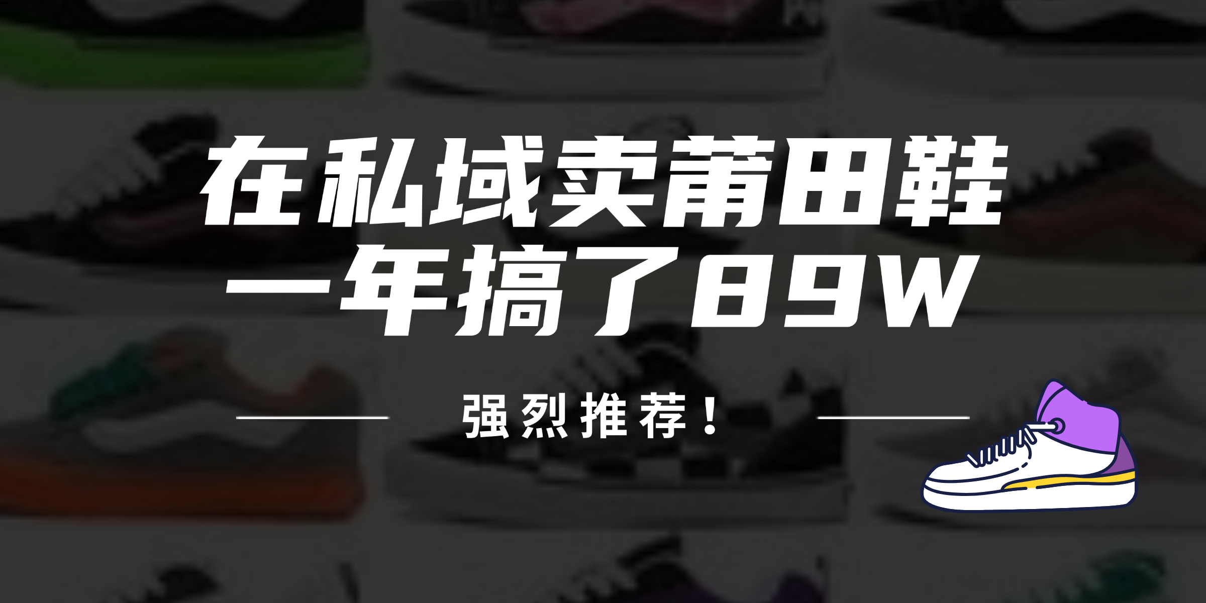 （12370期）24年在私域卖莆田鞋，一年搞了89W，强烈推荐！-智创网