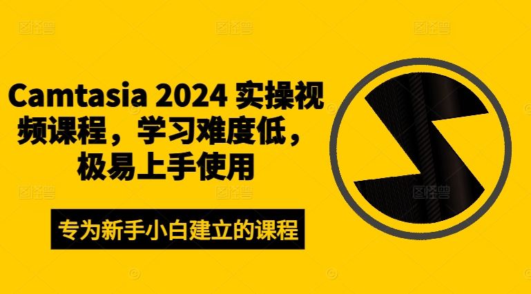Camtasia 2024 实操视频课程，学习难度低，极易上手使用-智创网