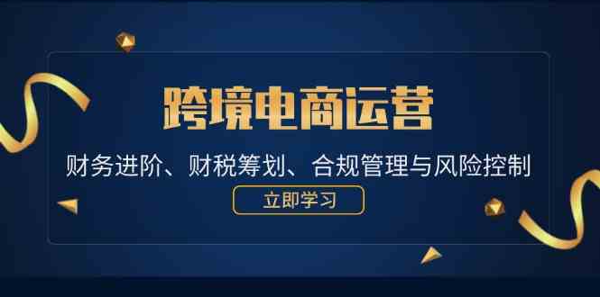 跨境电商运营：财务进阶、财税筹划、合规管理与风险控制-智创网
