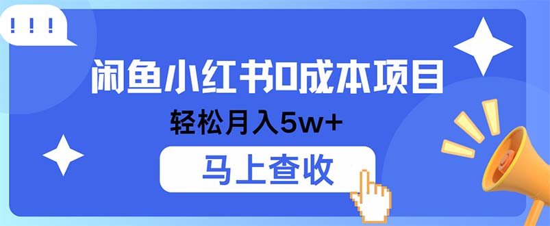（12777期）小鱼小红书0成本项目，利润空间非常大，纯手机操作-智创网