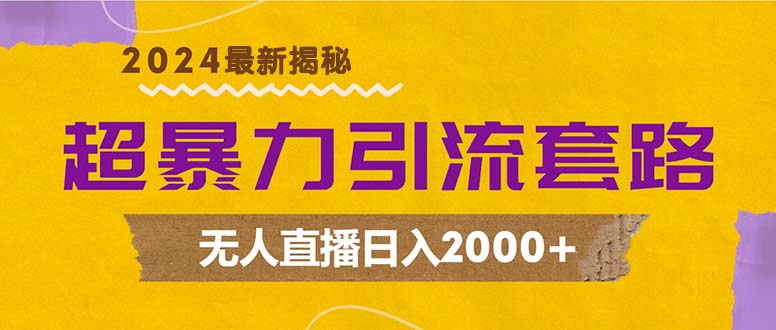 （12800期）超暴力引流套路，无人直播日入2000+-智创网