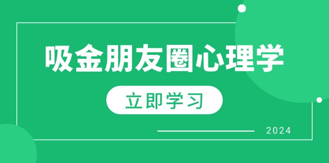 （12899期）朋友圈吸金心理学：揭秘心理学原理，增加业绩，打造个人IP与行业权威-智创网