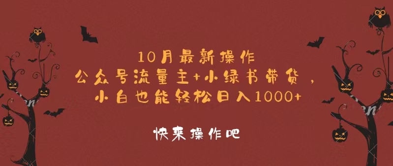 （12977期）10月最新操作，公众号流量主+小绿书带货，小白轻松日入1000+-智创网