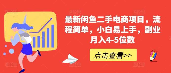 最新闲鱼二手电商项目，流程简单，小白易上手，副业月入4-5位数!-智创网