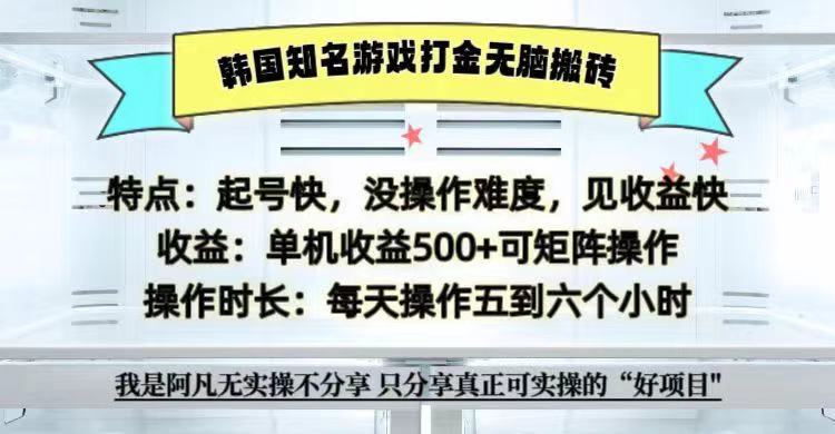 全网首发海外知名游戏打金无脑搬砖单机收益500+  即做！即赚！当天见收益！-智创网