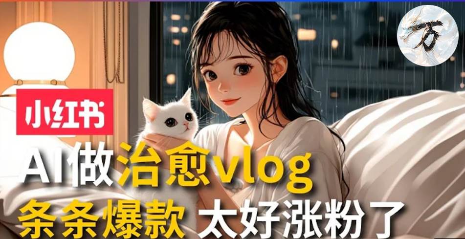 （13172期）AI治愈系vlog动画视频，小红书1个月轻松涨粉破万，商单报价1500+日入2000+-智创网