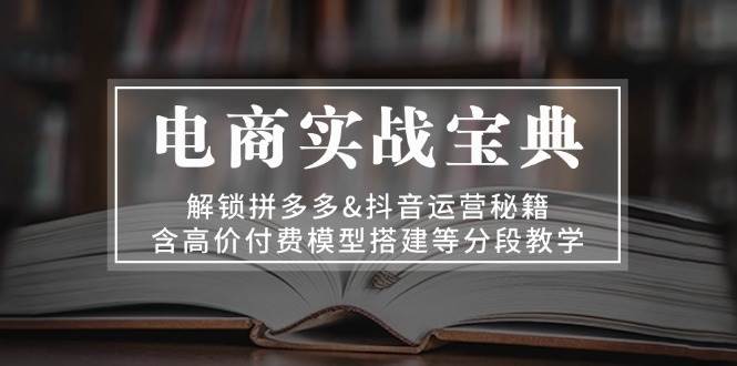 （13195期）电商实战宝典 解锁拼多多&抖音运营秘籍 含高价付费模型搭建等分段教学-智创网