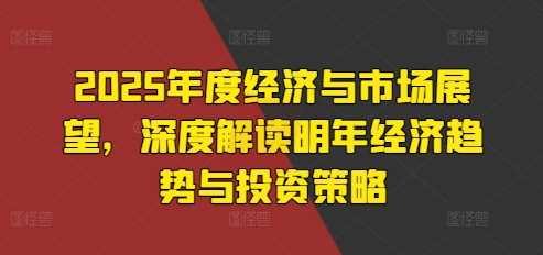 2025年度经济与市场展望，深度解读明年经济趋势与投资策略-智创网