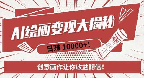 AI梦境绘画致富秘籍，复制粘贴，新手也能快速掌握，创意画作让你收益翻倍-智创网