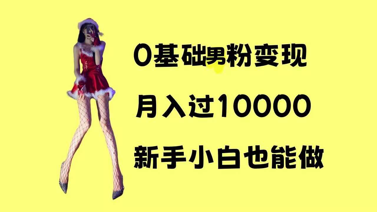 0基础男粉s粉变现，月入过1w+，操作简单，新手小白也能做【揭秘】-智创网