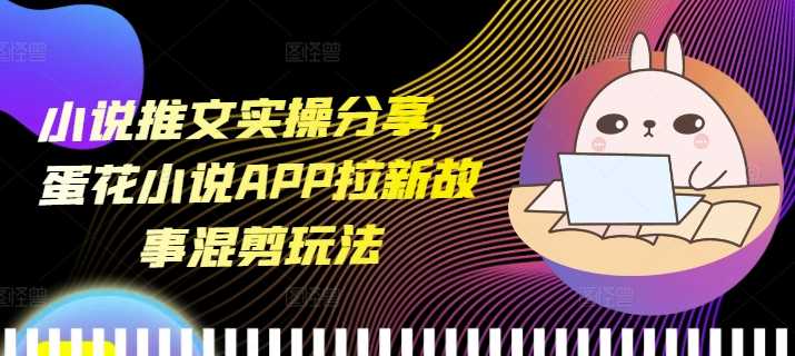 小说推文实操分享，蛋花小说APP拉新故事混剪玩法-智创网
