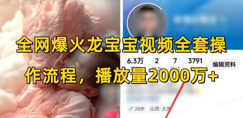 全网爆火龙宝宝视频全套操作流程，播放量2000万+-智创网