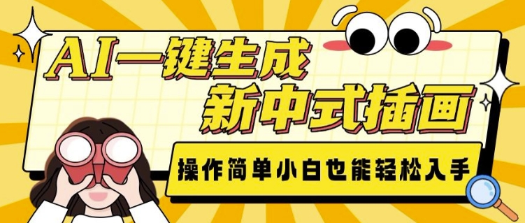 AI一键生成新中式插画， 操作简单，小白也能轻松入手-智创网