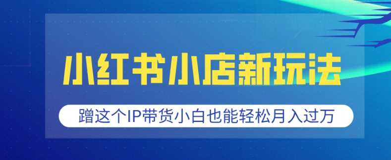 小红书小店新玩法，蹭这个IP带货，小白也能轻松月入过W【揭秘】-智创网