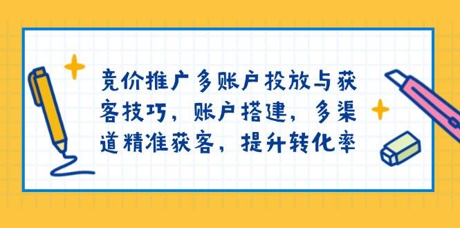（13979期）竞价推广多账户投放与获客技巧，账户搭建，多渠道精准获客，提升转化率-智创网