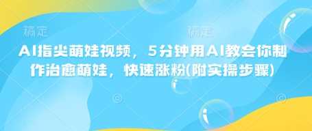 AI指尖萌娃视频，5分钟用AI教会你制作治愈萌娃，快速涨粉(附实操步骤)-智创网