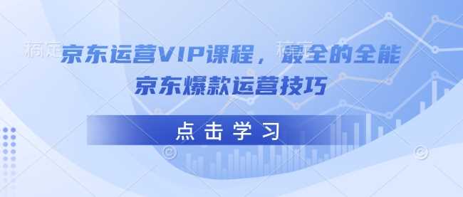 京东运营VIP课程，最全的全能京东爆款运营技巧-智创网