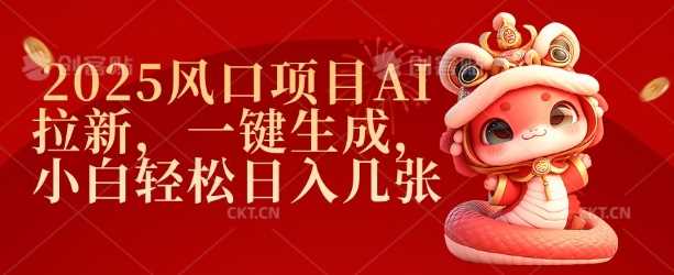 2025风口项目AI拉新，一键生成，小白轻松日入几张-智创网