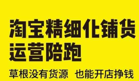 淘宝精细化铺货运营陪跑(部分更新至2025)，草根没有货源 也能开店挣钱-智创网
