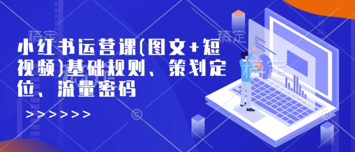 小红书运营课(图文+短视频)基础规则、策划定位、流量密码-智创网