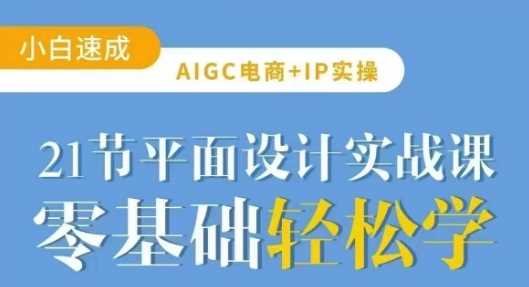 AIGC电商必备实操21节平面设计实战课，教你玩转AI-智创网