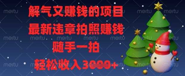 解气又挣钱的项目，最新违章拍照挣钱，随手一拍，轻松收入数张【揭秘】-智创网