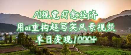 AI视觉疗愈经济：用ai重构超写实风景视频，单日变现多张-智创网
