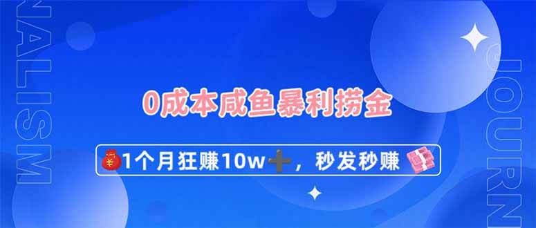 （14257期）0成本闲鱼暴利捞金，1个月狂赚10W+，秒发秒赚新玩法-智创网