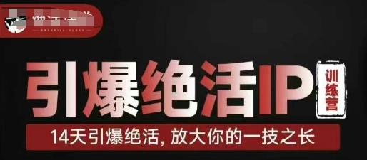 引爆绝活IP训练营，14天引爆绝活，放大你的一技之长-智创网