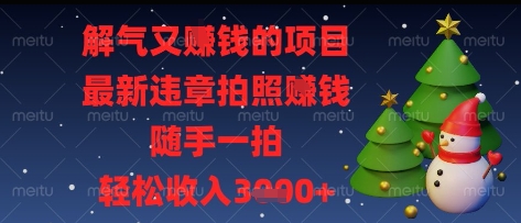 解气又挣钱的项目，最新违章拍照挣钱，随手一拍，轻松收入多张【揭秘】-智创网